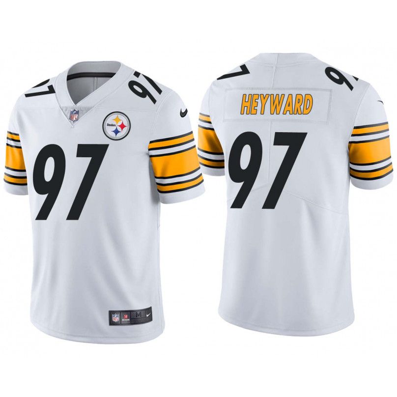Men Pittsburgh Steelers #97 Cameron Heyward Nike White Vapor Limited NFL Jersey